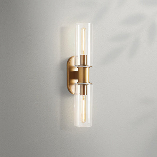 Harlien Clear Glass 2 - Light Wall Sconce - Lightings Menu