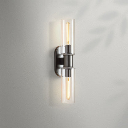 Harlien Clear Glass 2 - Light Wall Sconce - Lightings Menu