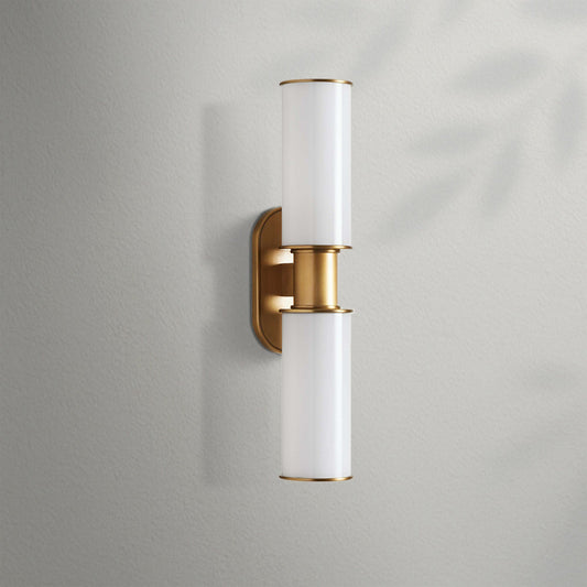 Harlien Modern Milk Glass 2 - Light Wall Sconce - Lightings Menu