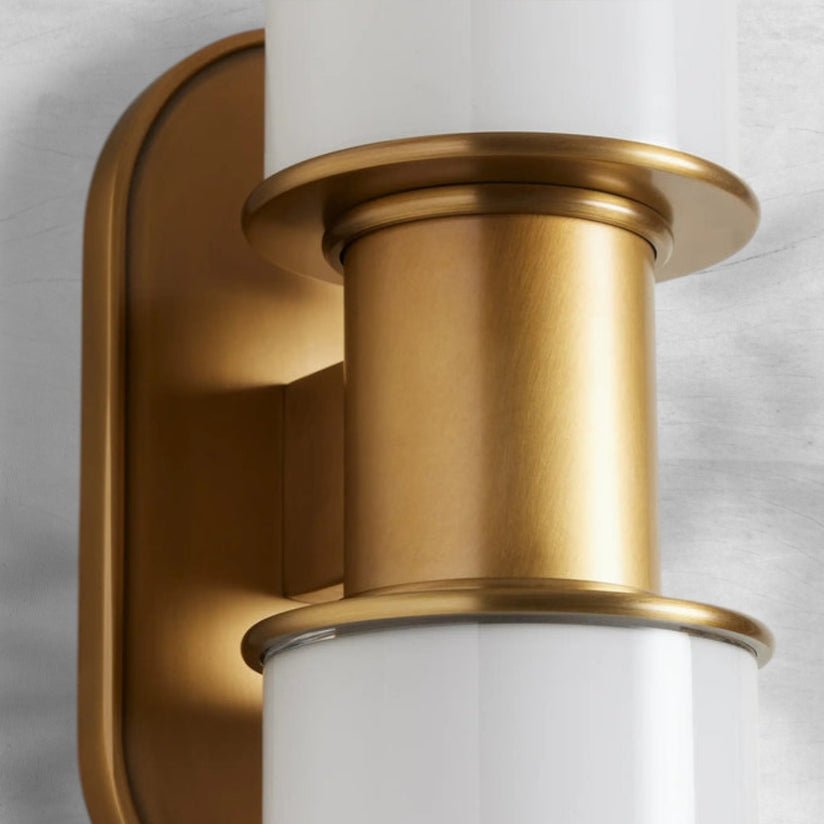 Harlien Modern Milk Glass 2 - Light Wall Sconce - Lightings Menu