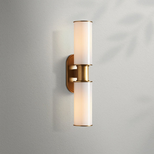 Harlien Modern Milk Glass 2 - Light Wall Sconce - Lightings Menu