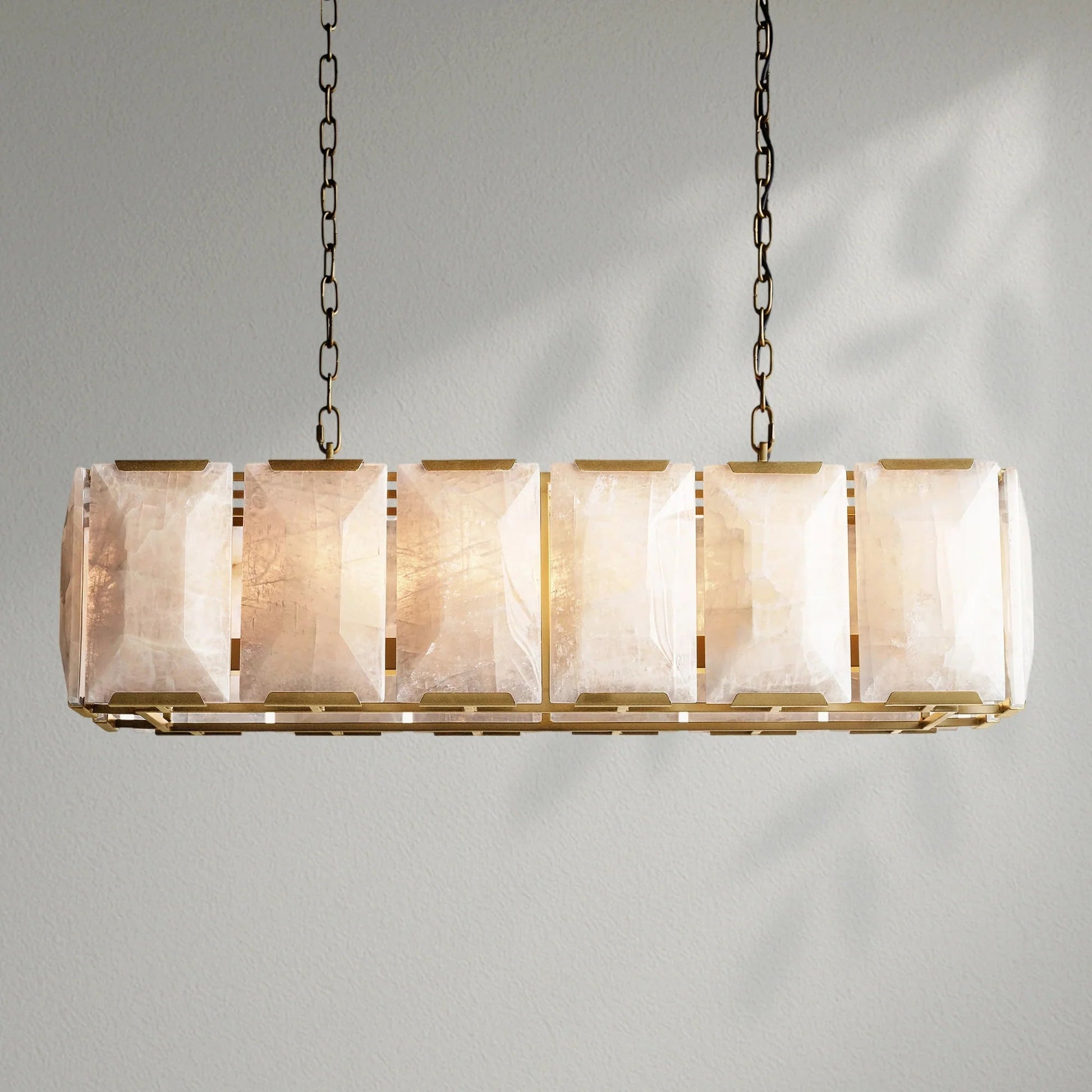 Harlows Calcite Rectangular Chandelier - Lightings Menu