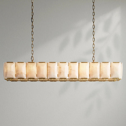 Harlows Calcite Rectangular Chandelier - Lightings Menu