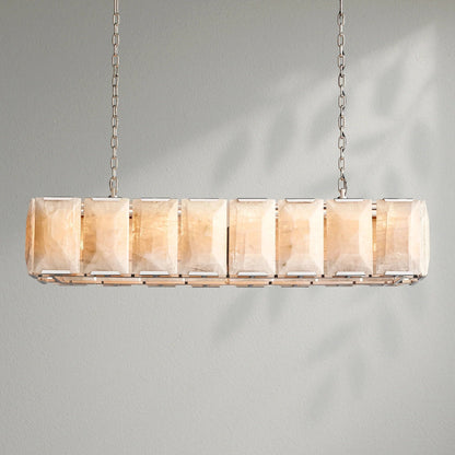 Harlows Calcite Rectangular Chandelier - Lightings Menu
