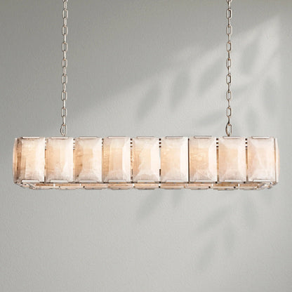 Harlows Calcite Rectangular Chandelier - Lightings Menu
