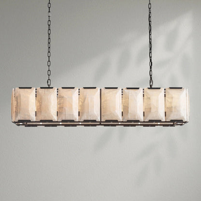 Harlows Calcite Rectangular Chandelier - Lightings Menu