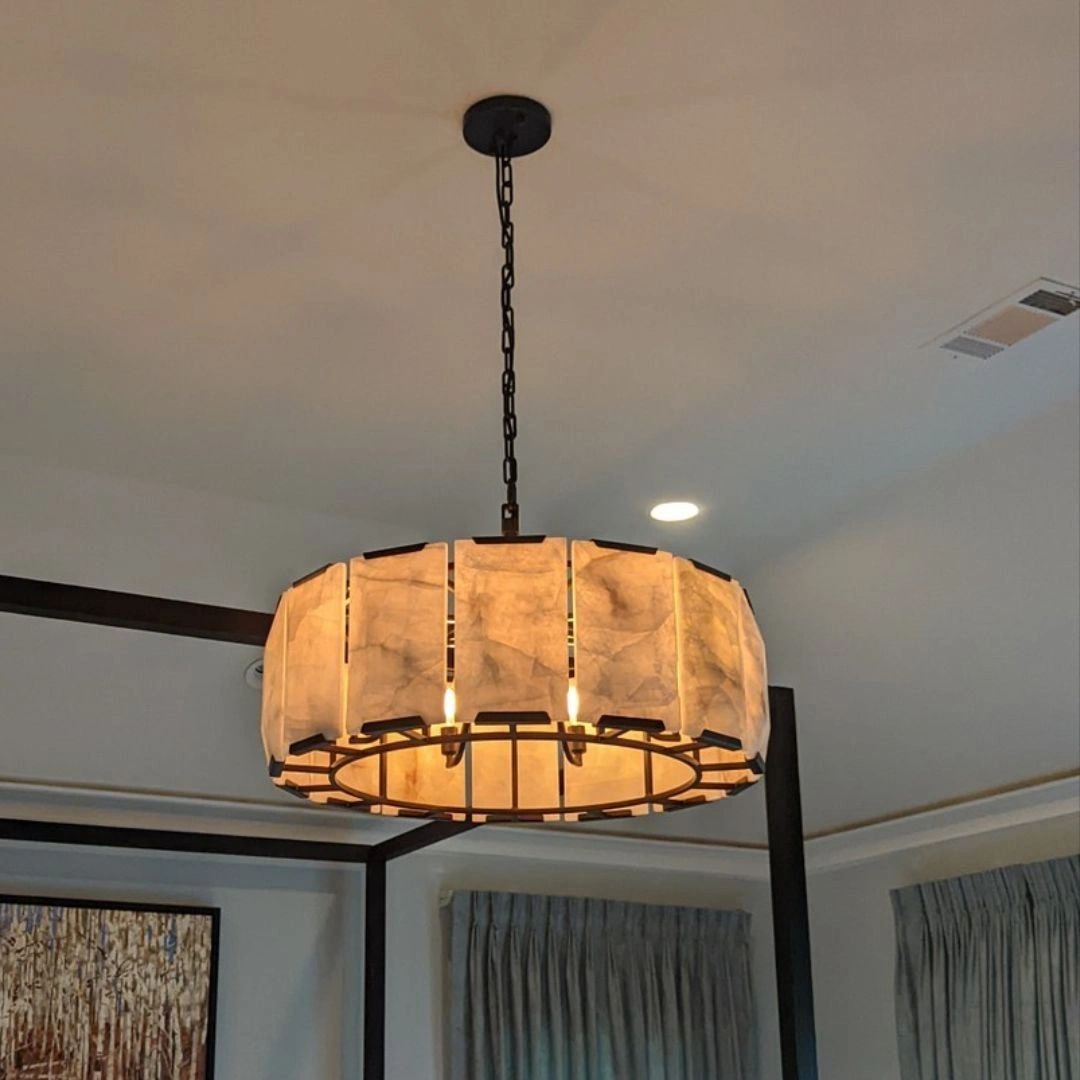 Harlows Calcite Round Chandelier - Lightings Menu