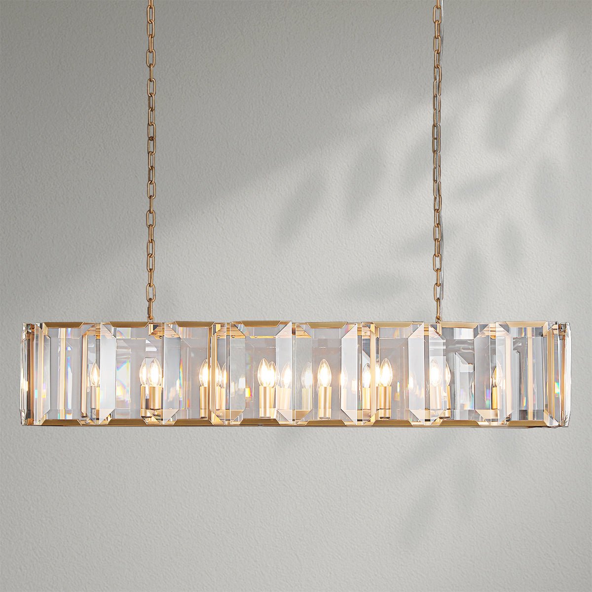 Harlows Crystal Rectangle Chandelier - Lightings Menu