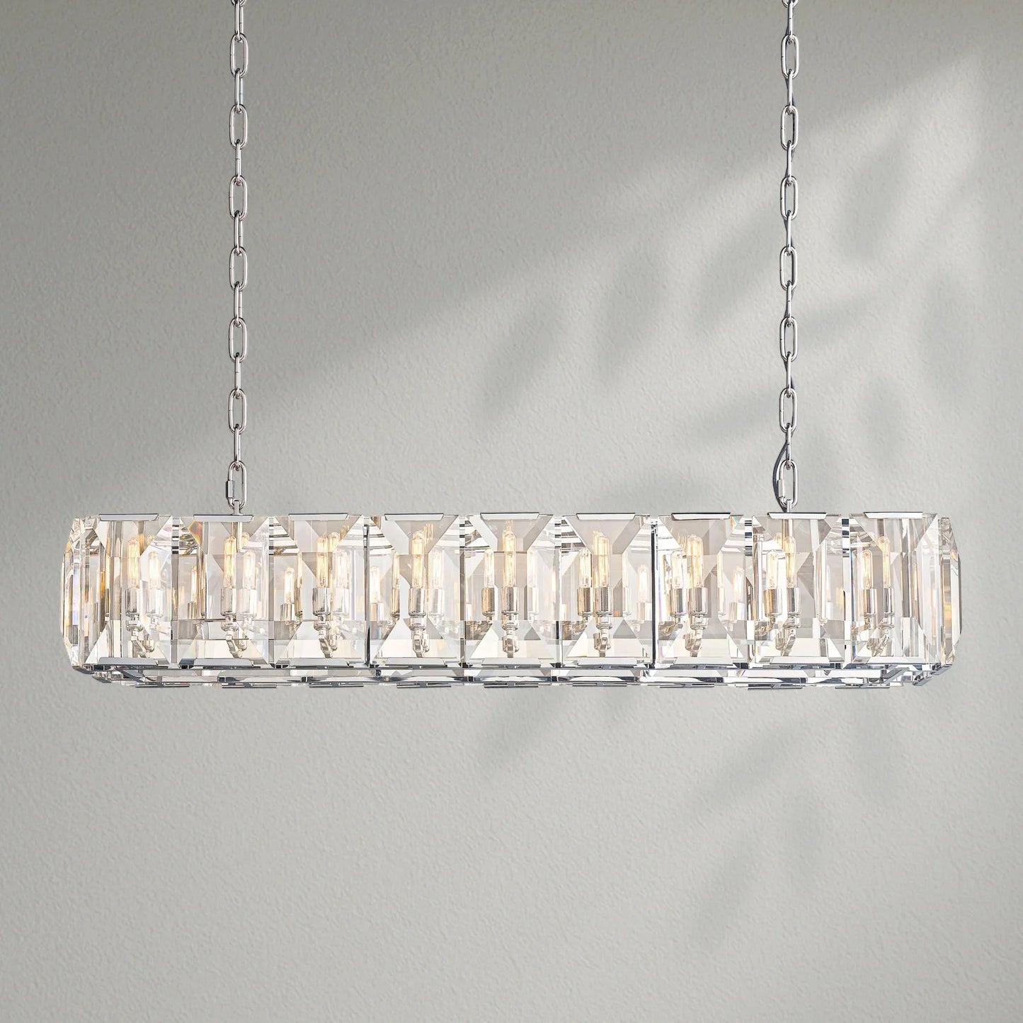 Harlows Crystal Rectangle Chandelier - Lightings Menu