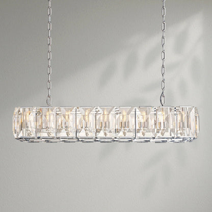 Harlows Crystal Rectangle Chandelier - Lightings Menu