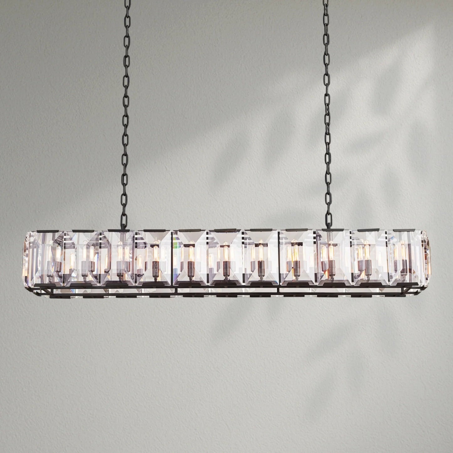 Harlows Crystal Rectangle Chandelier - Lightings Menu