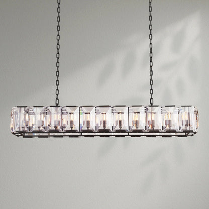 Harlows Crystal Rectangle Chandelier - Lightings Menu