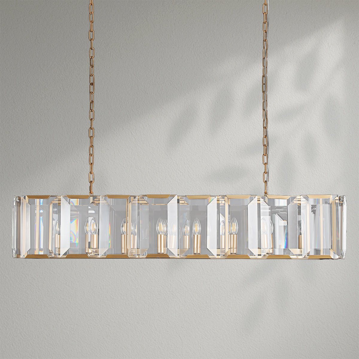 Harlows Crystal Rectangle Chandelier - Lightings Menu
