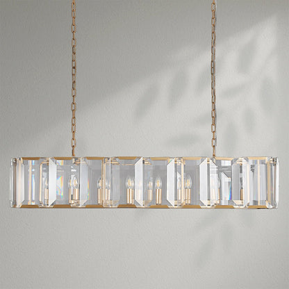 Harlows Crystal Rectangle Chandelier - Lightings Menu
