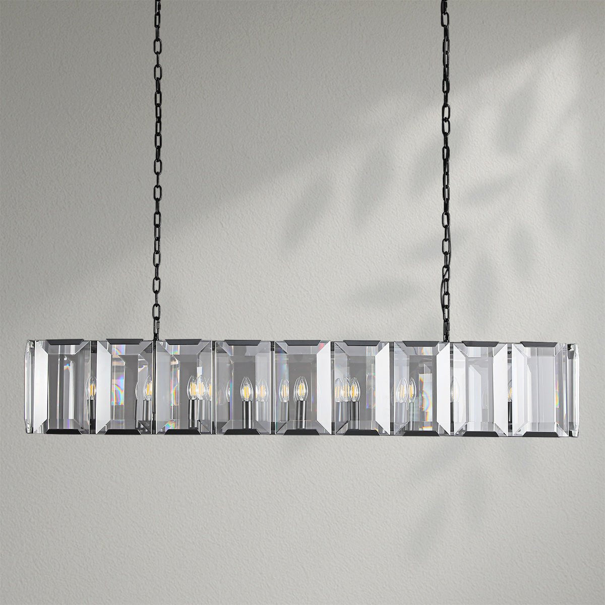 Harlows Crystal Rectangle Chandelier - Lightings Menu