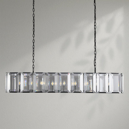 Harlows Crystal Rectangle Chandelier - Lightings Menu