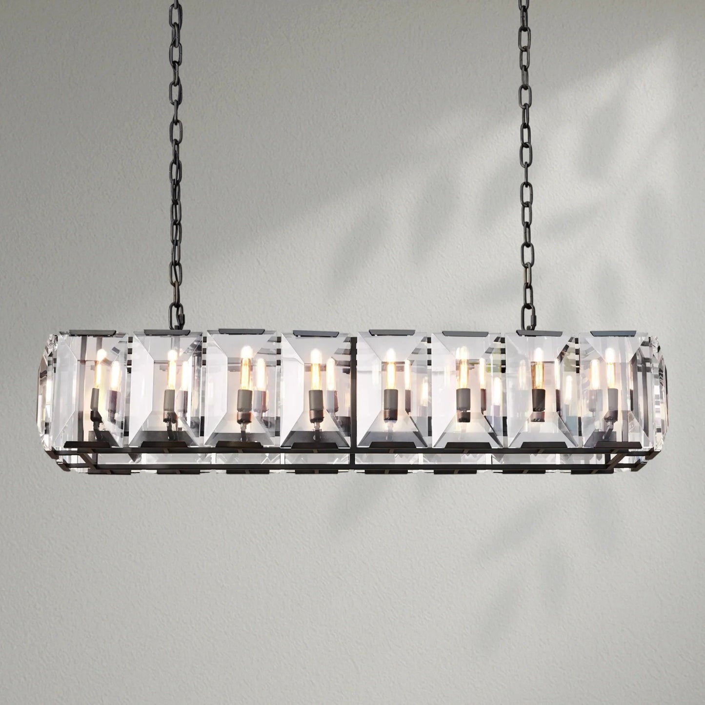 Harlows Crystal Rectangle Chandelier - Lightings Menu