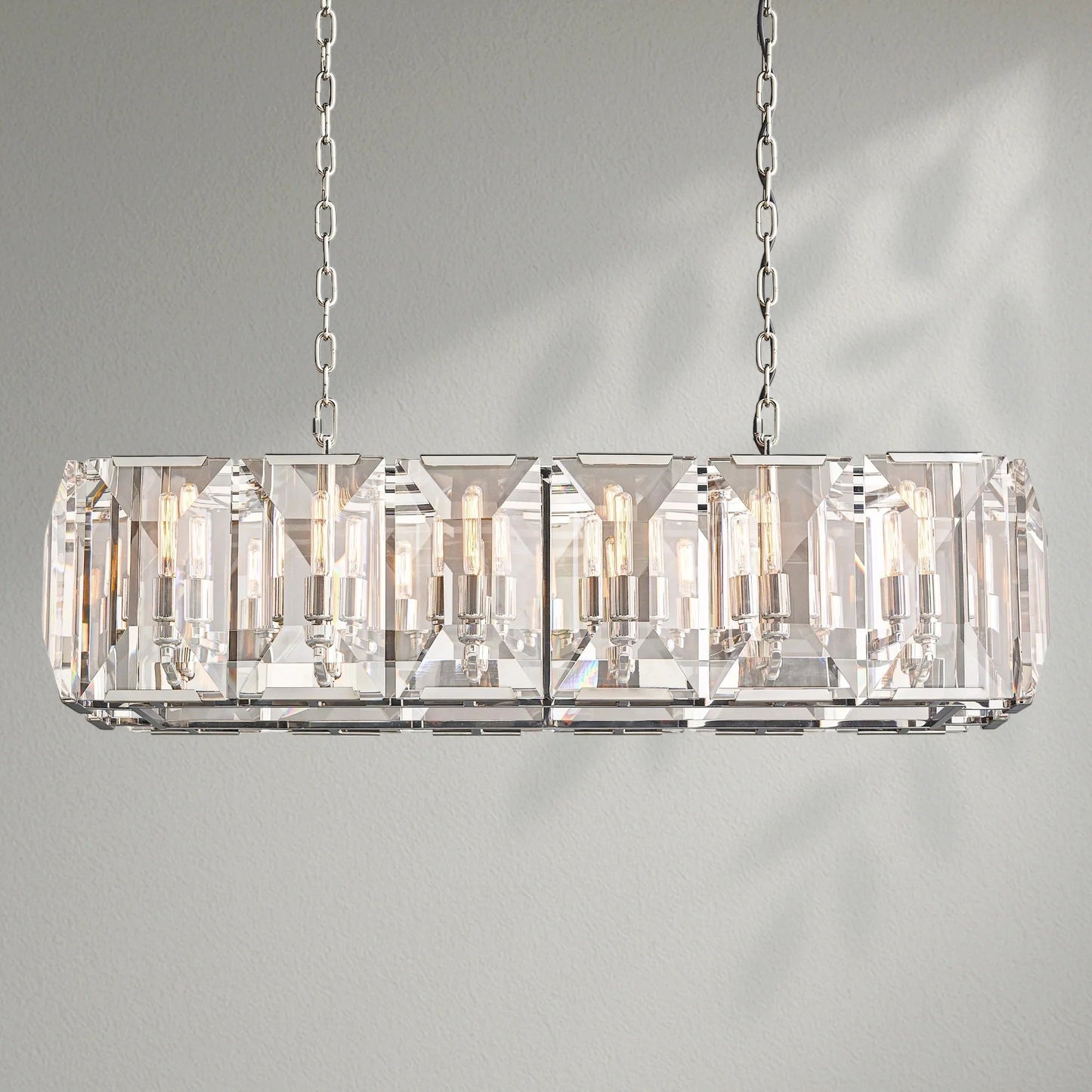 Harlows Crystal Rectangle Chandelier - Lightings Menu