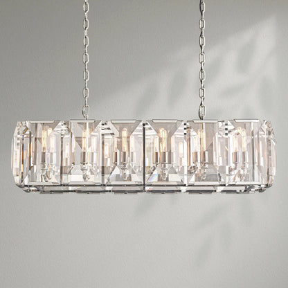 Harlows Crystal Rectangle Chandelier - Lightings Menu