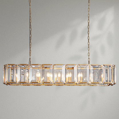 Harlows Crystal Rectangle Chandelier - Lightings Menu