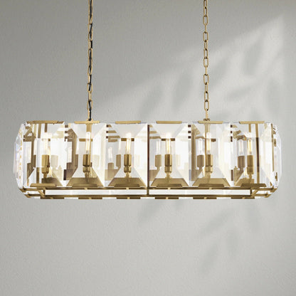 Harlows Crystal Rectangle Chandelier - Lightings Menu