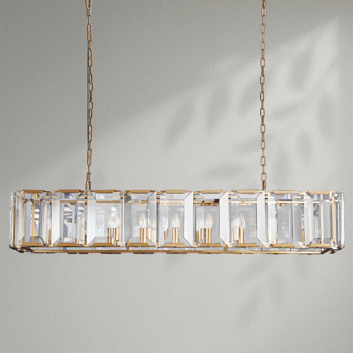 Harlows Crystal Rectangle Chandelier - Lightings Menu