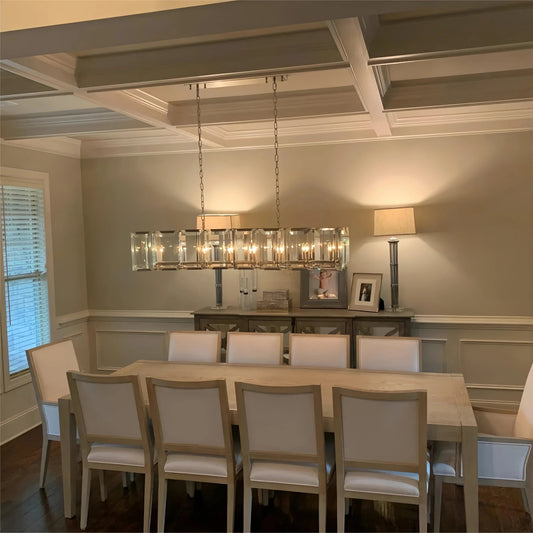 Harlows Crystal Rectangle Chandelier - Lightings Menu