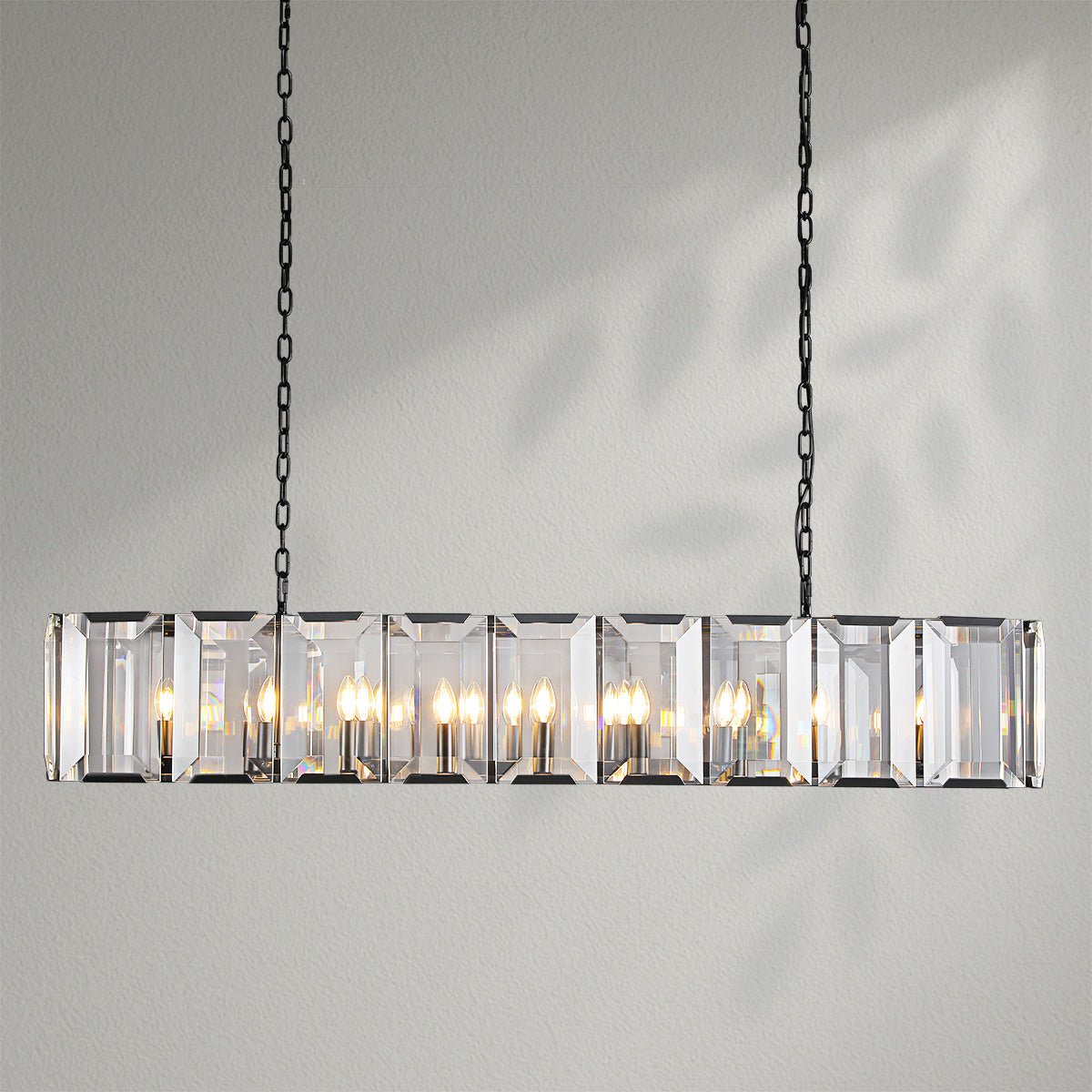 Harlows Crystal Rectangle Chandelier - Lightings Menu