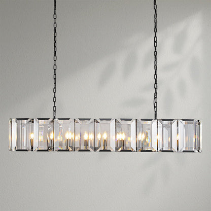 Harlows Crystal Rectangle Chandelier - Lightings Menu