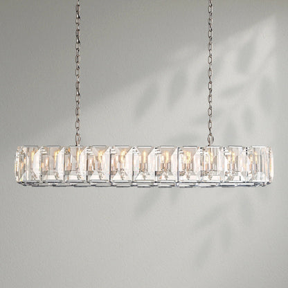 Harlows Crystal Rectangle Chandelier - Lightings Menu