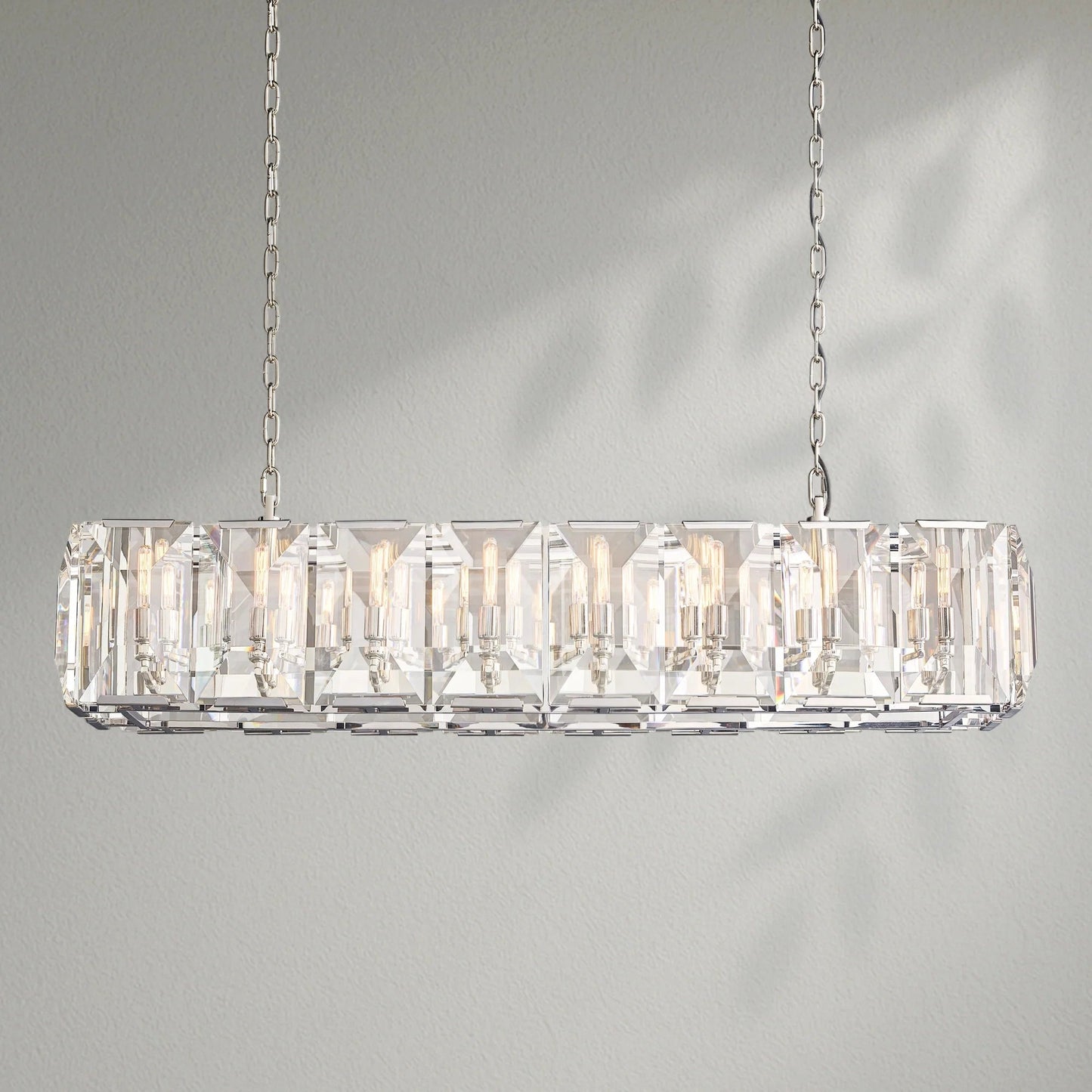 Harlows Crystal Rectangle Chandelier - Lightings Menu