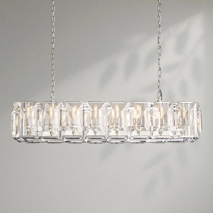 Harlows Crystal Rectangle Chandelier - Lightings Menu