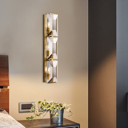 Harlows Crystal Triple Wall Lamp - Lightings Menu