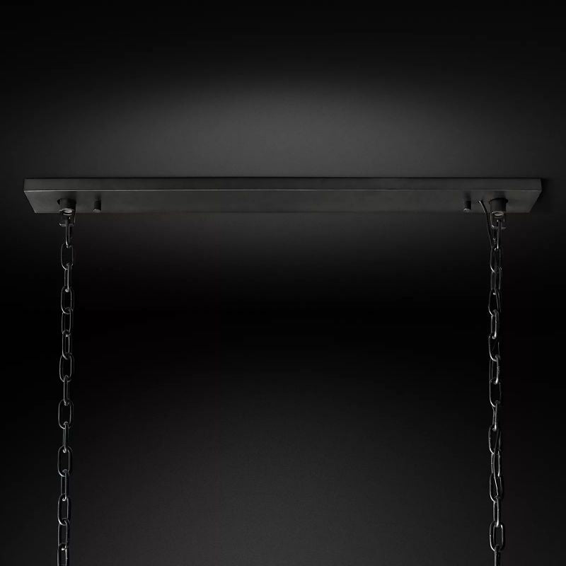 Hawsan Calcite Rectangular Chandelier 42" - Lightings Menu