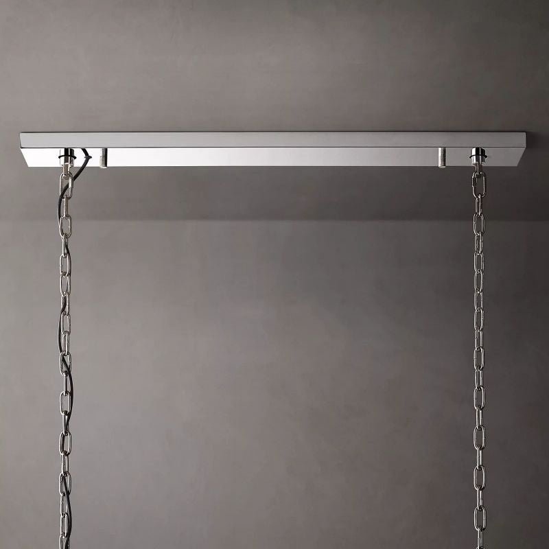 Hawsan Calcite Rectangular Chandelier 42" - Lightings Menu