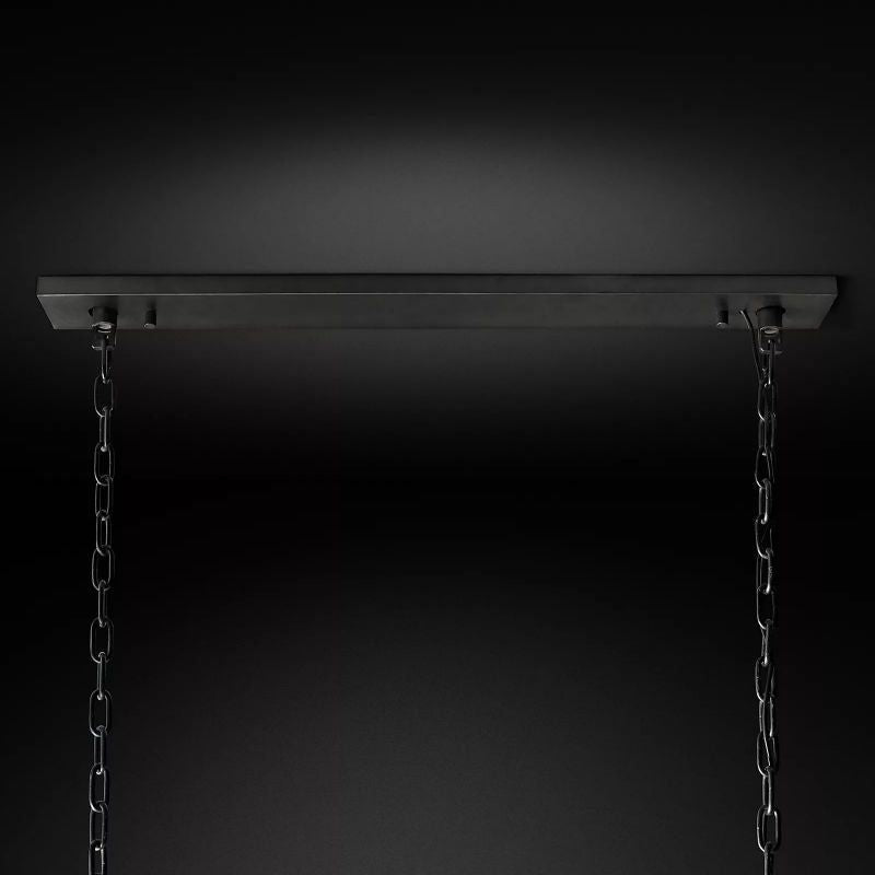 Hawsan Calcite Rectangular Chandelier 62" - Lightings Menu