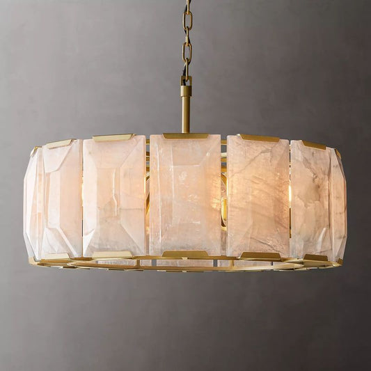 Hawsan Calcite Round Chandelier 31" - Lightings Menu
