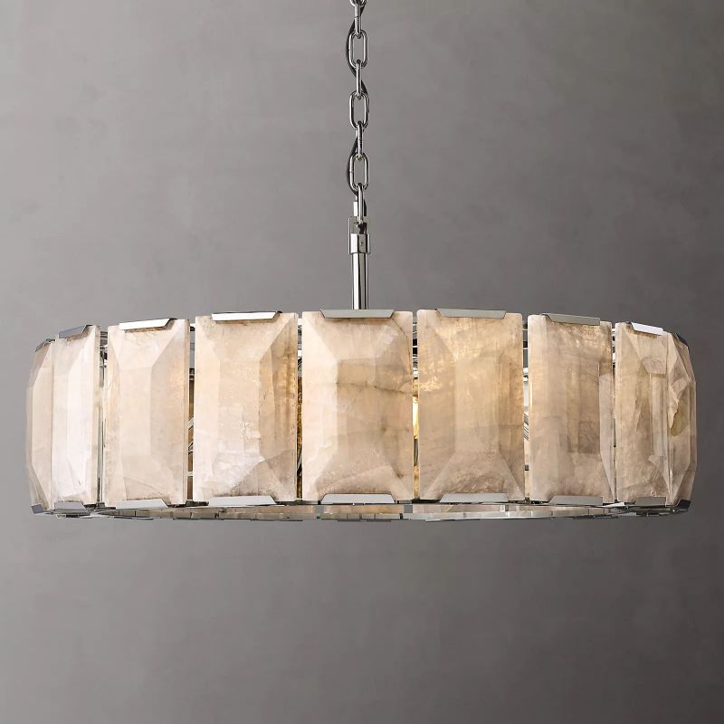 Hawsan Calcite Round Chandelier 43" - Lightings Menu