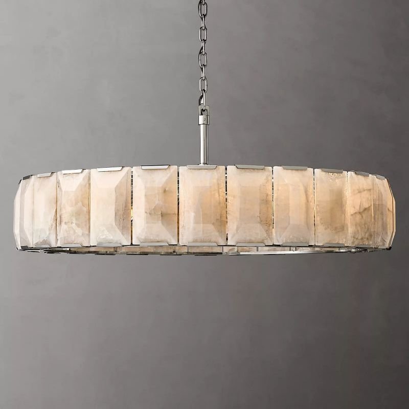 Hawsan Calcite Round Chandelier 60" - Lightings Menu