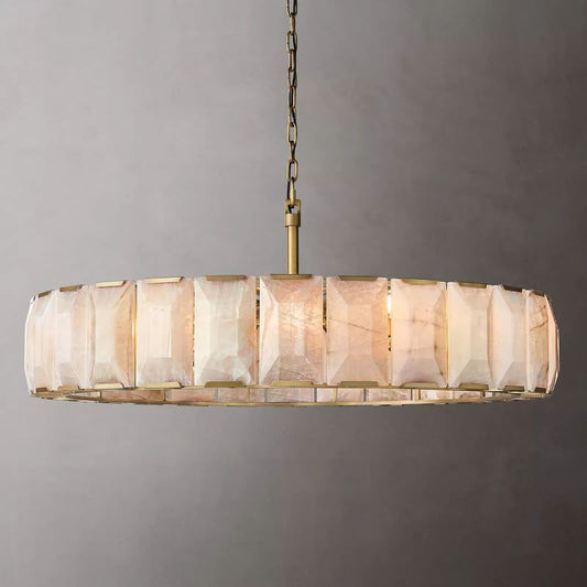 Hawsan Calcite Round Chandelier 60" - Lightings Menu