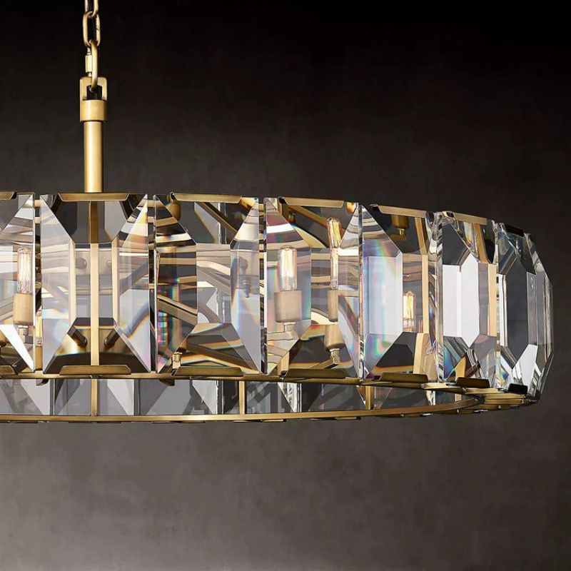 Hawsan Crystal Round Chandelier 43“ - Lightings Menu