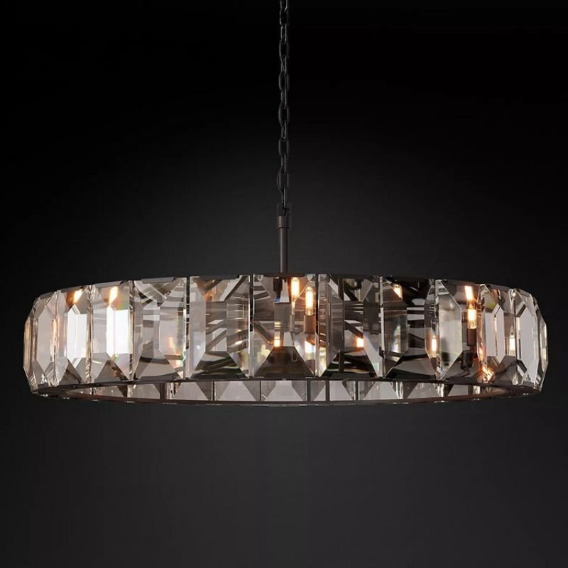 Hawsan Multicurve Crystal Round Chandelier 60“ - Lightings Menu