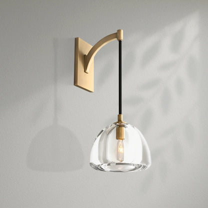 Hemispher Modern Glass Wall Sconce - Lightings Menu