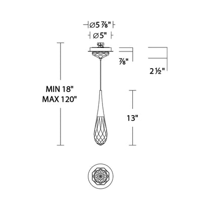 Hibiscus LED Mini Pendant Light - Lightings Menu