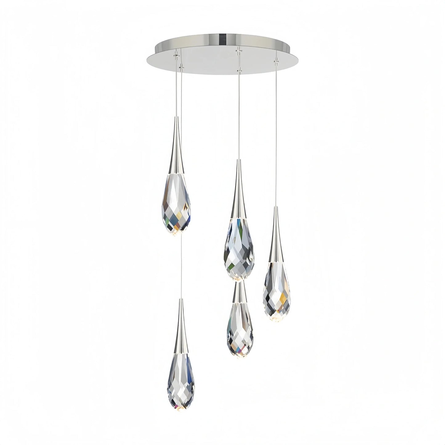 Hibiscus LED Multi Light Pendant Light Round Chandelier - Lightings Menu