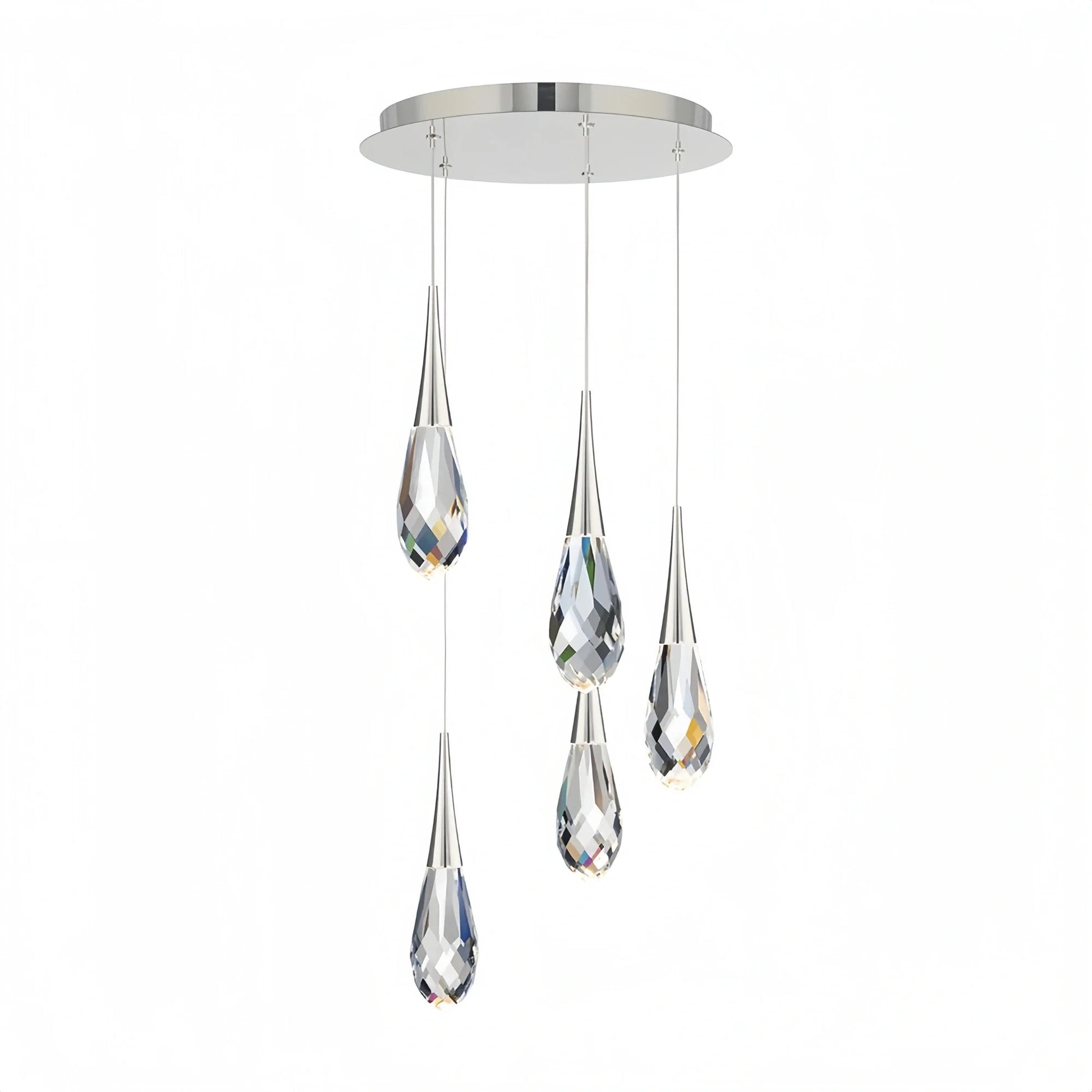 Hibiscus LED Multi Light Pendant Light Round Chandelier - Lightings Menu