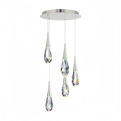 Hibiscus LED Multi Light Pendant Light Round Chandelier - Lightings Menu