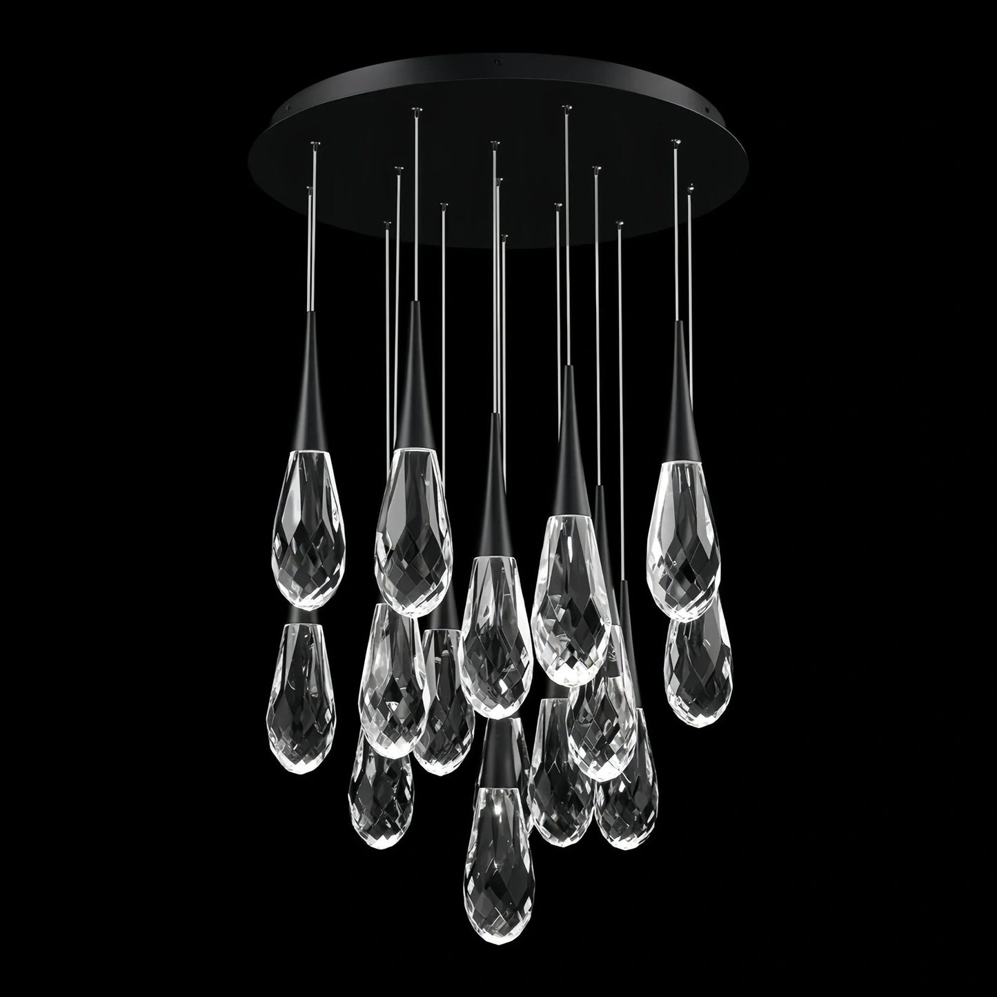 Hibiscus LED Multi Light Pendant Light Round Chandelier - Lightings Menu