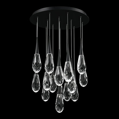 Hibiscus LED Multi Light Pendant Light Round Chandelier - Lightings Menu