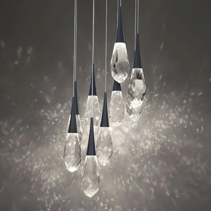 Hibiscus LED Multi Light Pendant Light Round Chandelier - Lightings Menu